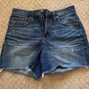 Madewell Blue Jean Shorts Distressed Cut-Offs